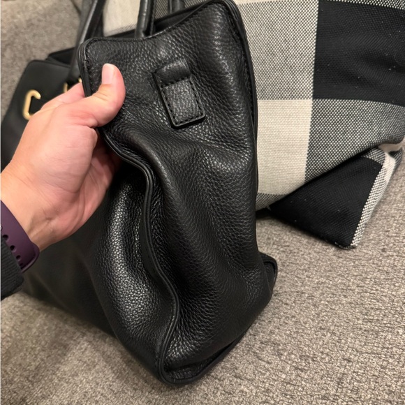 Michael Kors Black Leather Bag with Gold Accents - Picture 4 of 10